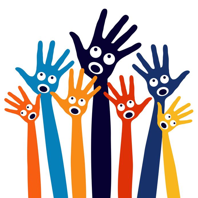 Hands on design. Funny hands.